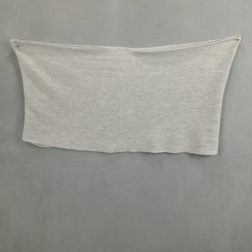 Calvin Klein Infiniti Scarf Womens Light Gray Textured Soft Stretch Comfortable‎